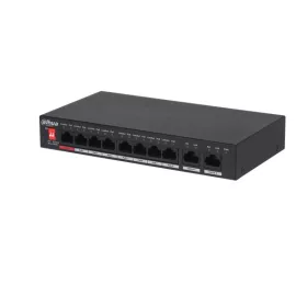   Dahua PoE switch - PFS3010-8ET-96  (1x 10/100 (HighPoE/PoE+/PoE) + 7x 10/100(PoE+/PoE) + 2x gigabit uplink, 96W, 51VDC)