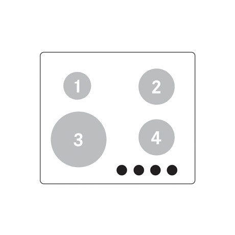 Midea MG60096TGB-HR főzőlap beépíthető gáz