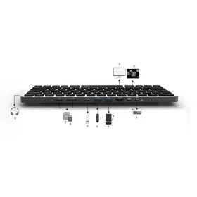 Rapoo UCK-6001 8in1 billentyűzet és USB HUB (226412)