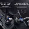 Joyroom Bluetooth FM-transmitter / szivargyújtó töltő - 2xUSB + MP3 +           TF-kártyaolvasó + PD/QC3.0 - Joyroom JR-CL02 - fekete