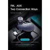 Rock Bluetooth FM-transmitter / szivargyújtó töltő - 2xUSB + MP3 +              TF-kártyaolvasó + AUX + PD/QC3.0 - Rock B302 - fekete