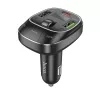 HOCO Bluetooth FM-transmitter/szivargyújtó töltő - 2xUSB + MP3 + PD45W +  QC 3.0- HOCO E76 - fekete