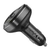 HOCO Bluetooth FM-transmitter/szivargyújtó töltő - 2xUSB + MP3 + PD45W +  QC 3.0- HOCO E76 - fekete