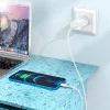 HOCO hálózati töltő adapter Type-C bemenettel + 1 m-es Type-C - Lightning kábel - 25W - HOCO N22 Charger Set PD + QC - fehér