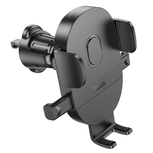 HOCO univerzális szellőzőrácsba illeszthető  autós tartó 4,5-7'' méretű         készülékekhez - HOCO H18 Mighty Air Vent Car Holder - fekete
