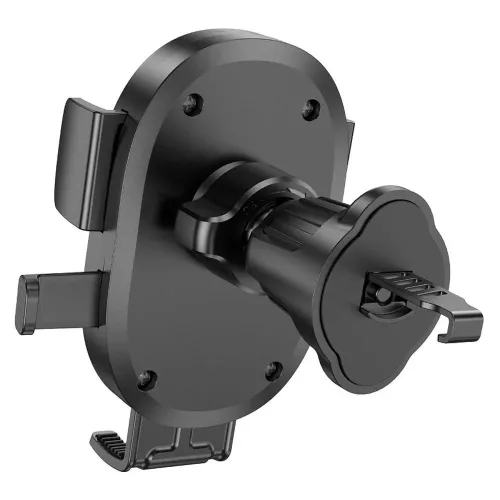 HOCO univerzális szellőzőrácsba illeszthető  autós tartó 4,5-7'' méretű         készülékekhez - HOCO H18 Mighty Air Vent Car Holder - fekete