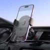 HOCO univerzális szellőzőrácsba illeszthető  autós tartó 4,5-7'' méretű         készülékekhez - HOCO H18 Mighty Air Vent Car Holder - fekete