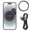 HOCO Qi vezeték nélküli, szellőzőrácsba illeszthető autós tartó/gyorstöltő      MagSafe funkcióval - HOCO HW6 Magnetic Car Holder - fekete