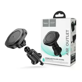   HOCO univerzális szellőzőrácsba illeszthető mágneses autós tartó 4,5-7'' méretű készülékekhez - HOCO H28 Magnetic Air Vent Car Holder - fekete