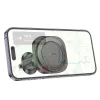 HOCO univerzális szellőzőrácsba illeszthető mágneses autós tartó 4,5-7'' méretű készülékekhez - HOCO H28 Magnetic Air Vent Car Holder - fekete
