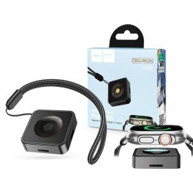   HOCO mágneses vezeték nélküli töltő Apple iWatch órához - HOCO CW55 Magnetic    Wireless Charger - fekete