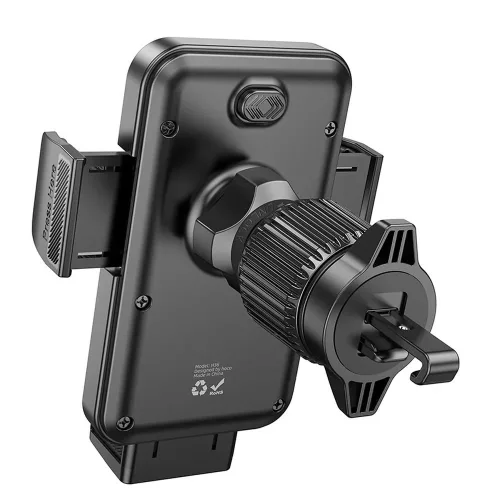 HOCO univerzális szellőzőrácsba illeszthető autós tartó 4,5-7 '' méretű         készülékekhez - HOCO H36 Air Outlet Car Holder - fekete