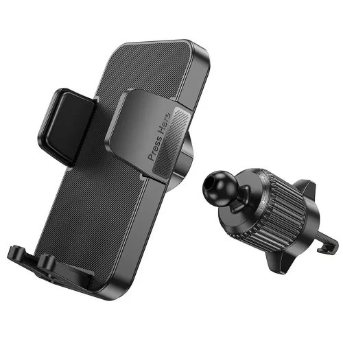 HOCO univerzális szellőzőrácsba illeszthető autós tartó 4,5-7 '' méretű         készülékekhez - HOCO H36 Air Outlet Car Holder - fekete