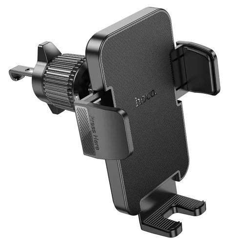 HOCO univerzális szellőzőrácsba illeszthető autós tartó 4,5-7 '' méretű         készülékekhez - HOCO H36 Air Outlet Car Holder - fekete
