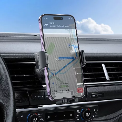 HOCO univerzális szellőzőrácsba illeszthető autós tartó 4,5-7 '' méretű         készülékekhez - HOCO H36 Air Outlet Car Holder - fekete