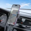 HOCO univerzális szellőzőrácsba illeszthető autós tartó 4,5-7 '' méretű         készülékekhez - HOCO H36 Air Outlet Car Holder - fekete
