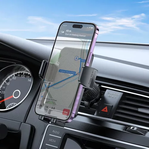 HOCO univerzális szellőzőrácsba illeszthető autós tartó 4,5-7 '' méretű         készülékekhez - HOCO H36 Air Outlet Car Holder - fekete