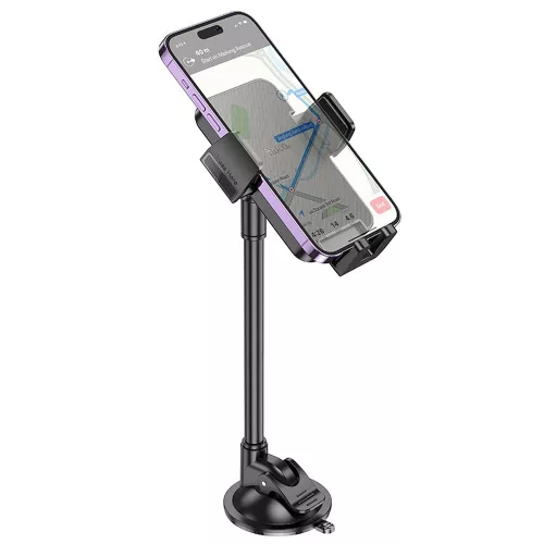 HOCO univerzális műszerfalra/szélvédőre helyezhető autós tartó 4,5-7 '' méretű készülékekhez - HOCO H38 Car Holder - fekete