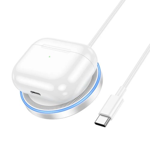HOCO Qi MagSafe vezeték nélküli töltő állomás - 15W - HOCO CW53 Magnetic        Wireless Fast Charger - ezüst