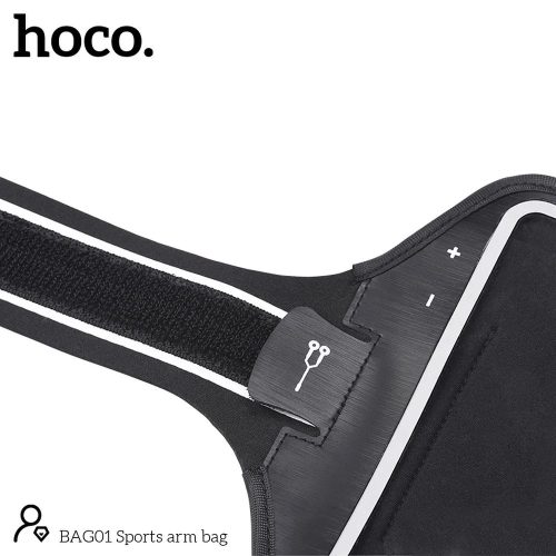 HOCO univerzális kartok sportoláshoz, max. 6,7'' méretű készülékekhez - HOCO Bag01 Sports Arm Bag - fekete