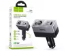 HOCO Z65A 165W/24V PD QC3.0 2xUSB-C+USB-A autós töltő adapter+ autós aljzattal - fekete/ezüst