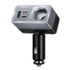 HOCO Z65A 165W/24V PD QC3.0 2xUSB-C+USB-A autós töltő adapter+ autós aljzattal - fekete/ezüst
