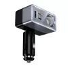HOCO Z65A 165W/24V PD QC3.0 2xUSB-C+USB-A autós töltő adapter+ autós aljzattal - fekete/ezüst