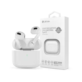   Devia TWS Bluetooth sztereó headset v5.3 + töltőtok - Devia Kintone Series Pods3-TWS Earphone Full-Functional Type-C - fehér