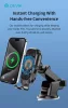 Devia műszerfalra / szélvédőre helyezhető vezeték nélküli autóstöltő/tartó - Devia Smart Series Inductive Wireless Vehicle Bracket - 15W - Qi szabványos - fekete
