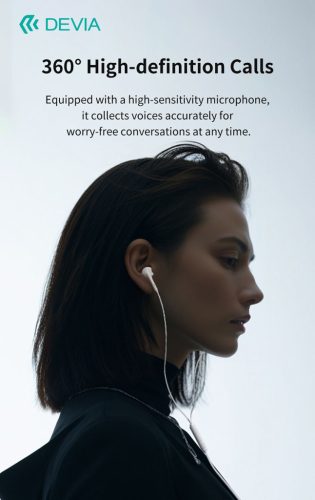 Devia Kintone Series A3 sztereó fülhallgató Type-C - fehér