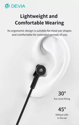 Devia Smart Series M1 Metal In-Ear sztereó fülhallgató - Type-C - ezüst