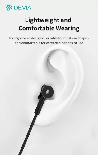 Devia Smart Series M2 Metal In-Ear sztereó fülhallgató - Type-C - fekete