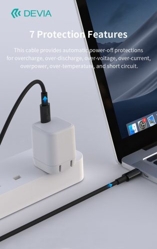 Devia Smart Series 100W Type-C/Type-C adat- és töltőkábel 1,5m - fekete