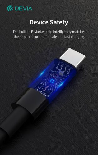 Devia Smart Series 100W Type-C/Type-C adat- és töltőkábel 1,5m - fekete
