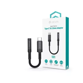 Devia Ipure Series Type-C/AUX 3,5 mm audió adapter - fekete
