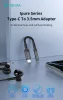 Devia Ipure Series Type-C/AUX 3,5 mm audió adapter - fekete