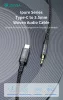 Devia iPure Series Woven AUX 3,5mm jack/Type-C audio kábel 1m - fekete