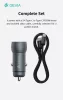 Devia Extreme Speed Series 30W PD+QC USB+Type-C autós töltő adapter+Type-C/Type-C kábel 1m - fekete