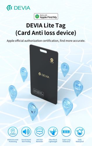 Devia Lite Tag Anti-Lost Device helymeghatározó kártya - fekete