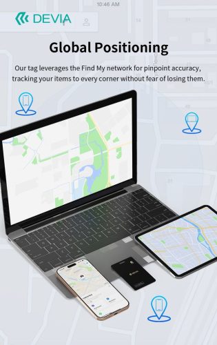 Devia Lite Tag Anti-Lost Device helymeghatározó kártya - fekete