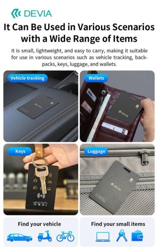 Devia Lite Tag Anti-Lost Device helymeghatározó kártya - fekete