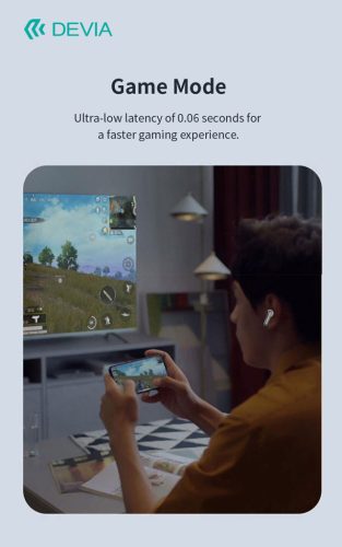 Devia TWS-Ultra1 ANC Bluetooth sztereó headset - fekete