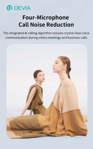 Devia TWS-Ultra1 ANC Bluetooth sztereó headset - fekete