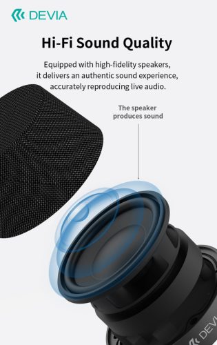Devia Sound Lite3 vezeték nélküli mágneses bluetooth hangszóró - fekete