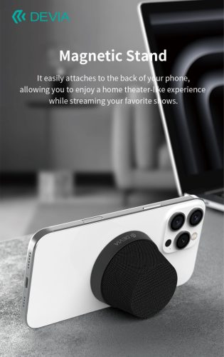Devia Sound Lite3 vezeték nélküli mágneses bluetooth hangszóró - fekete