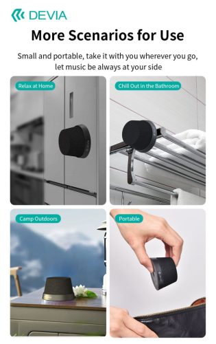 Devia Sound Lite3 vezeték nélküli mágneses bluetooth hangszóró - fekete
