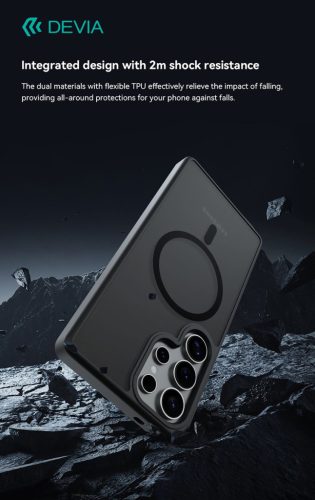 Devia Pino Series Magnetic ütésálló tok - Samsung SM-S937 Galaxy S25 - fekete