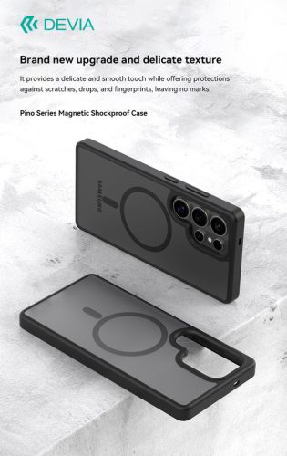 Devia Pino Series Magnetic ütésálló tok - Samsung SM-S936 Galaxy S25+ - fekete