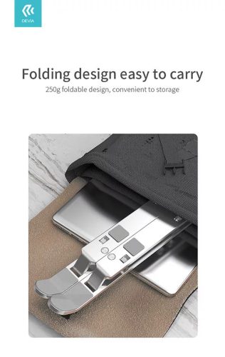 Devia Pro1 asztali tablet/laptop tartóállvány max. 16" méret - szürke