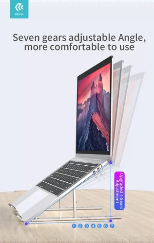 Devia Pro1 asztali tablet/laptop tartóállvány max. 16" méret - szürke